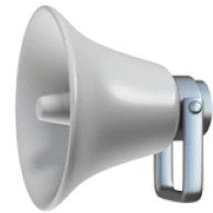 Icone représentant un mégaphone gris, utilisé comme métaphore du marketing.